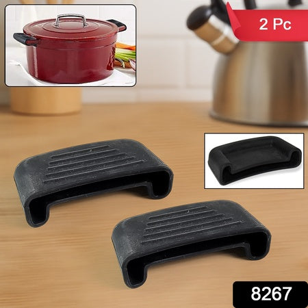 Silicone Rubber Pot Handle Sleeve Cover (2 Pc)