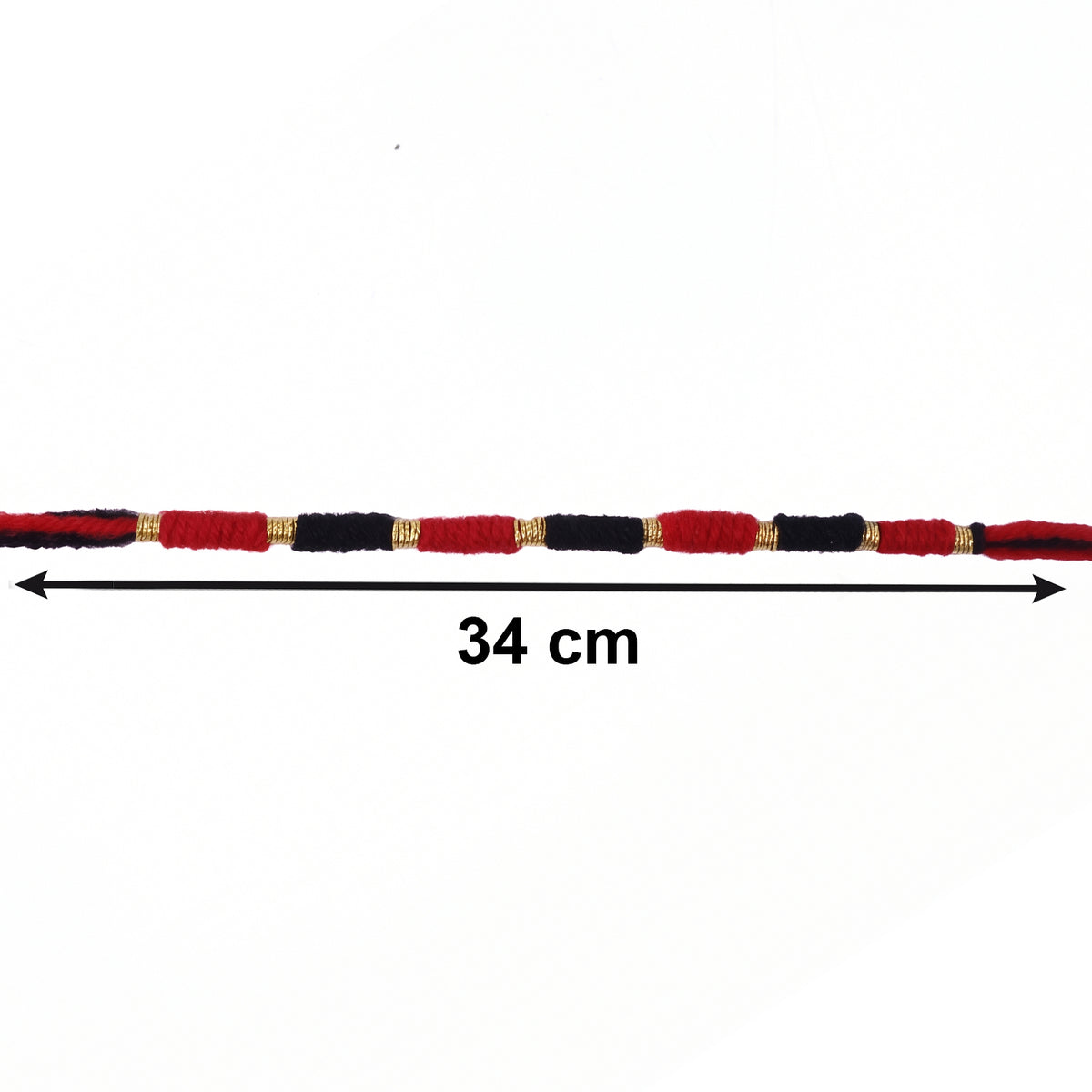Handmade Black And Red Bracelet Rakhi For Brother (1 Pc)