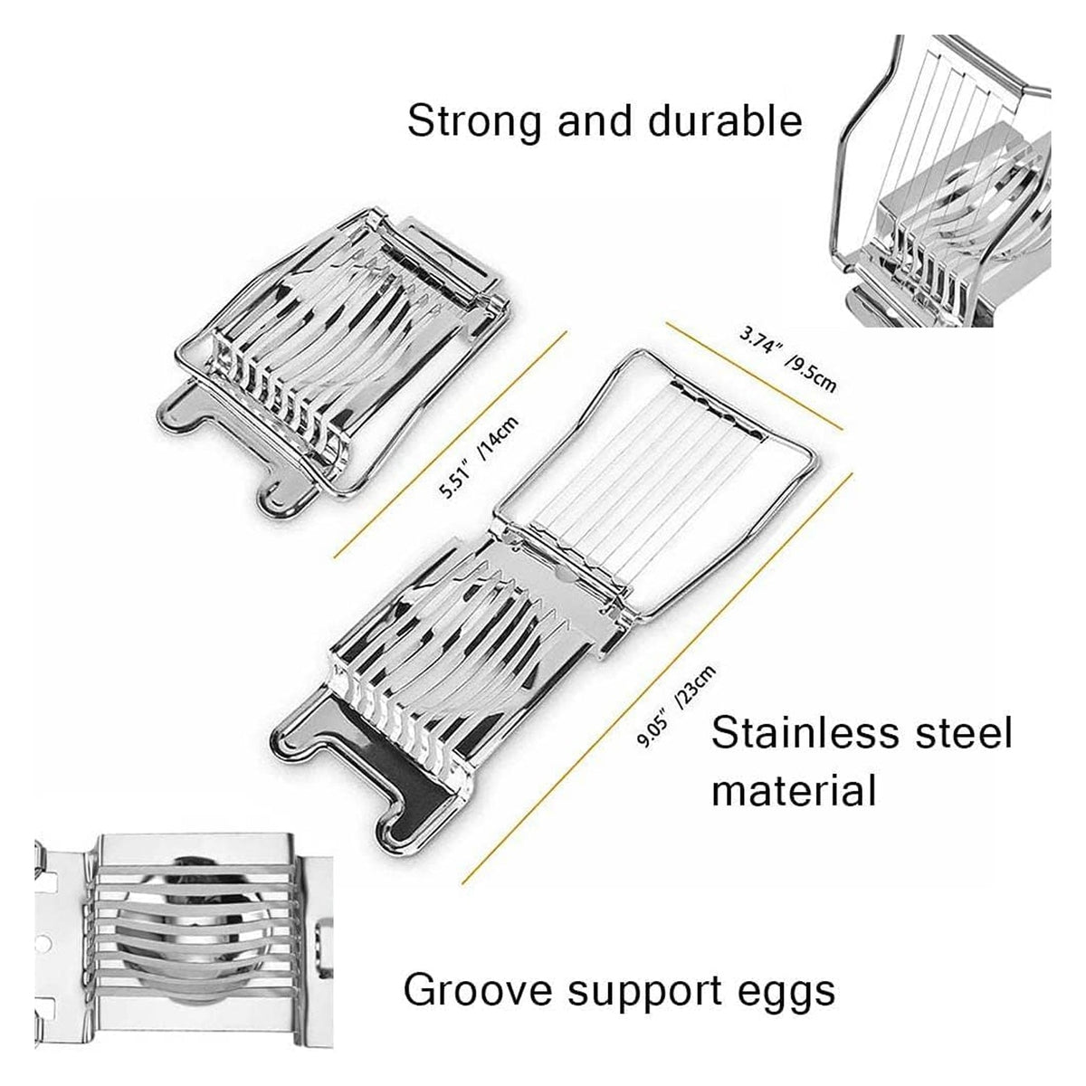 Stainless Steel Egg Slicer Cutter For Boiled Eggs Kitchen Egg Cutter (1 Pc)