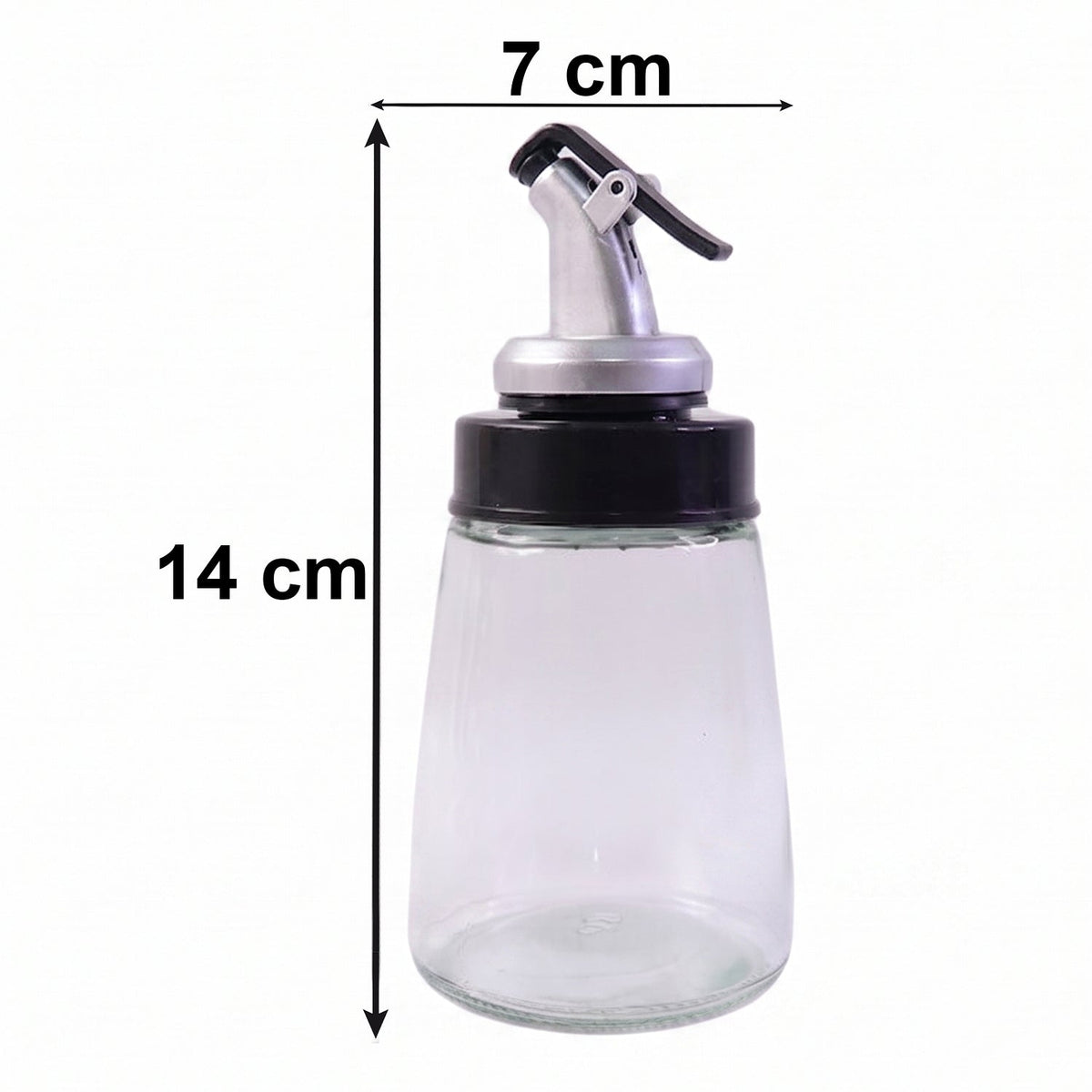 Glass Oil Dispenser Bottle  No-drip Spout 170 Ml Capacity