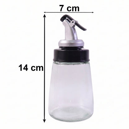 Glass Oil Dispenser Bottle  No-drip Spout 170 Ml Capacity