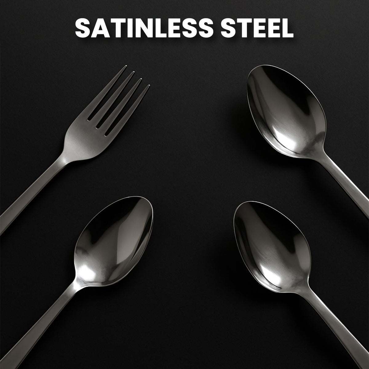 Stainless Steel Cutlery Set With Elegant Storage Stand (24 Pc)