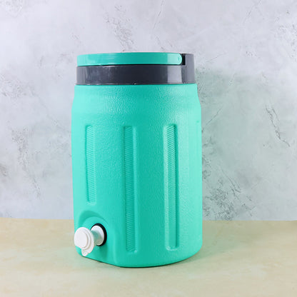 Top view showcasing the secure lid and ergonomic handle of the insulated water jug.