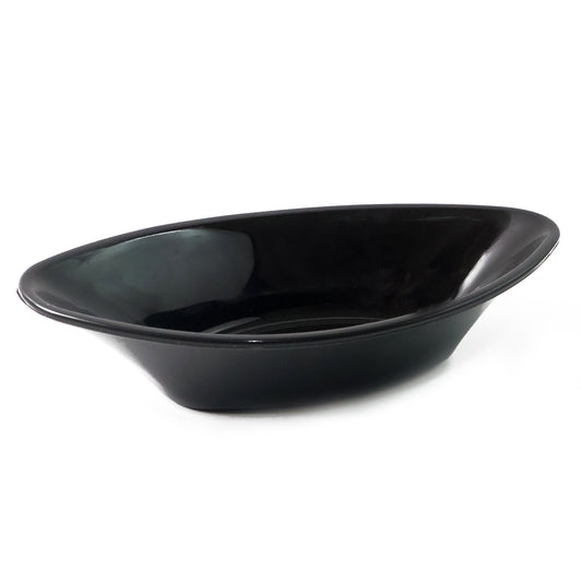 Plastic Marin Serving Bowl  Elegant Oval Deep Bowl (1 Pc  Balck)