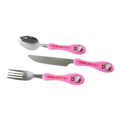 3 In 1 Kids Cutlery Set With Case Spoon Fork Knife For Children (1 Set)