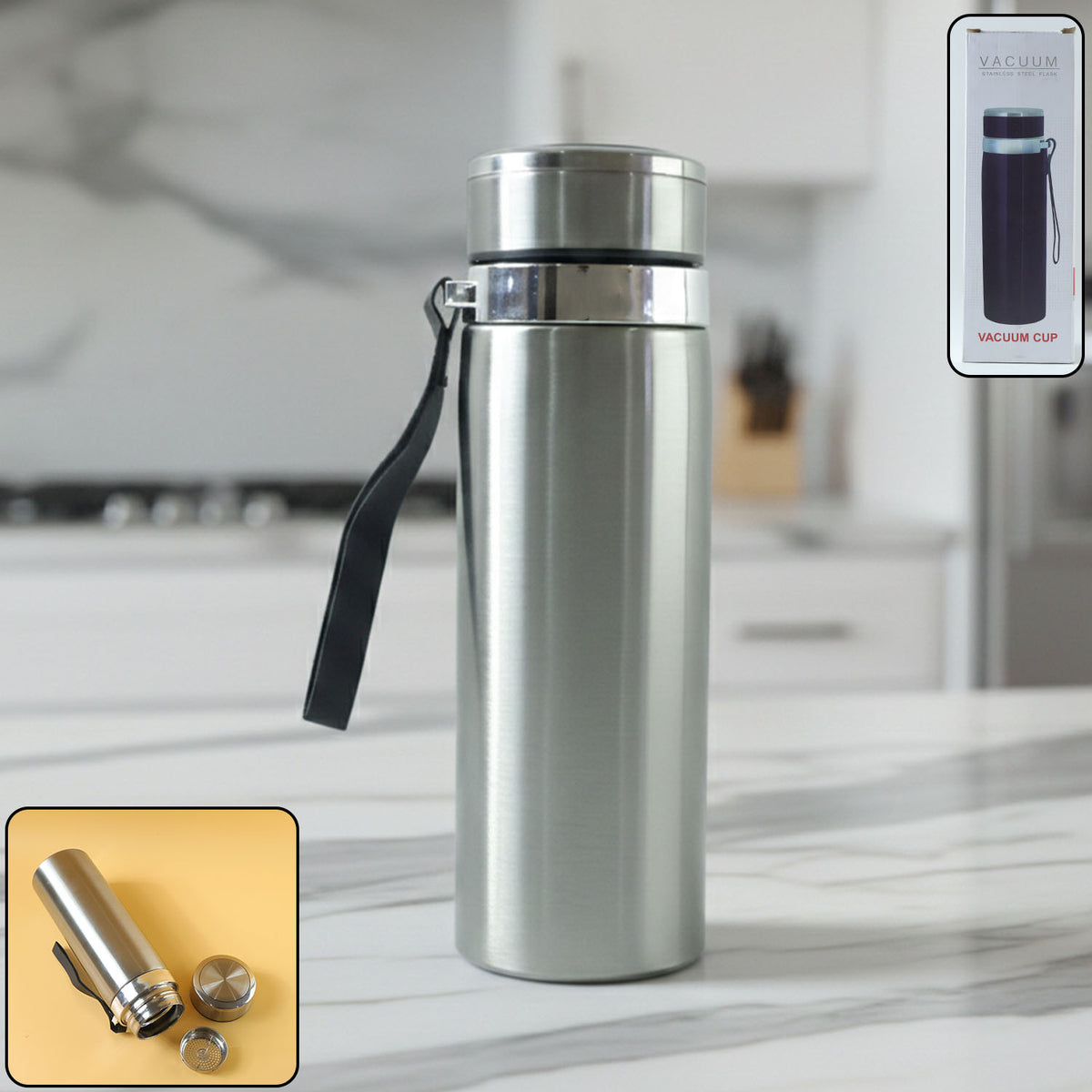 Stainless Steel Vacuum Insulated Flask Bottle With Leakproof Lid (1 Pc 800 Ml)