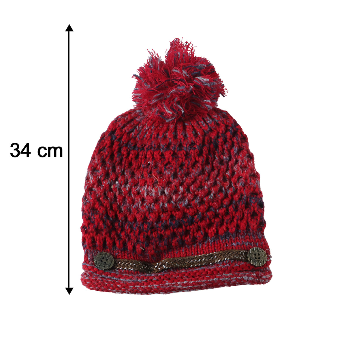 Cute Winter Woolen Knitted Caps For Men  Women (1 Pc Mix Design)