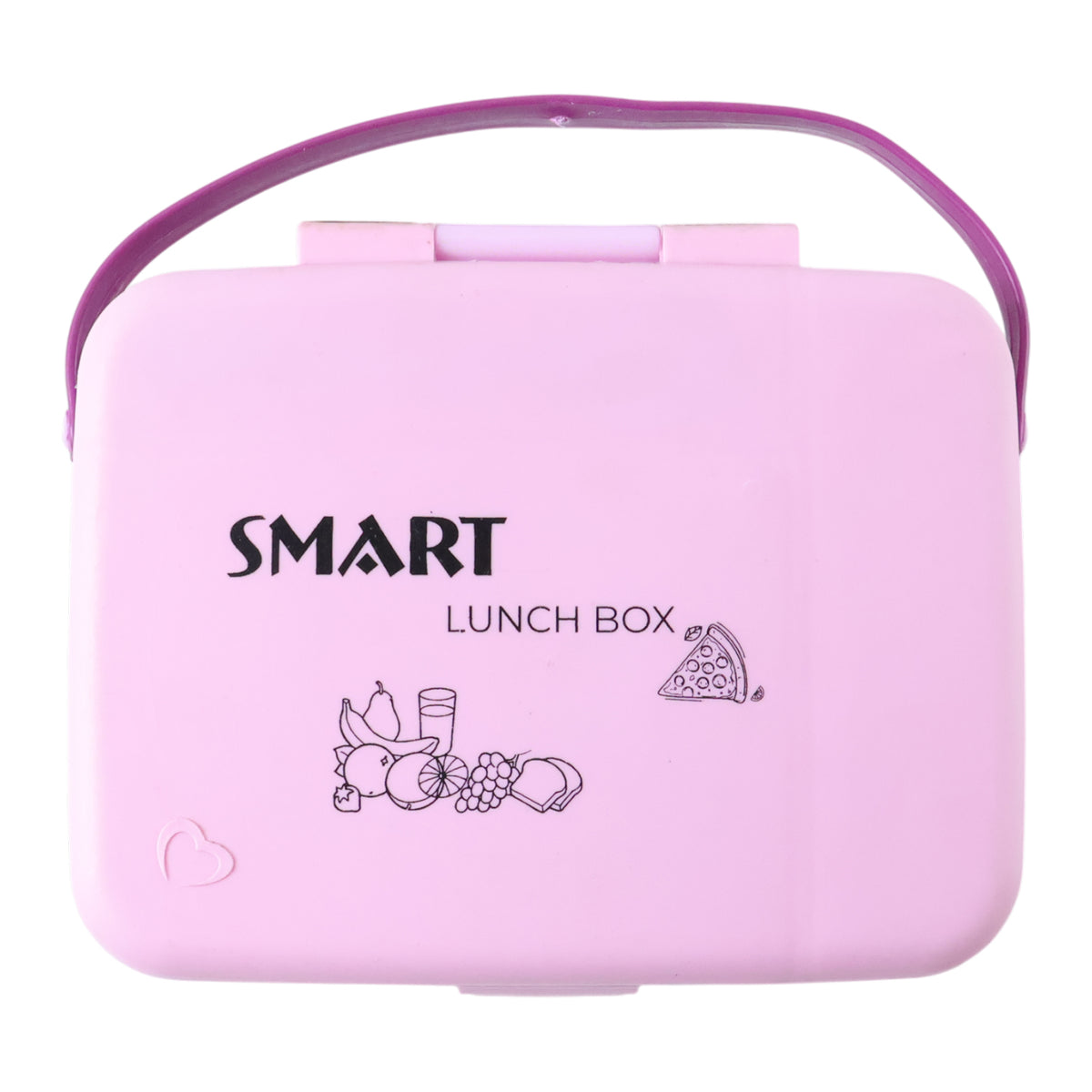 Smart Leak Proof Lunch Box With 3 Compartments And Spoon Set (1 Set)