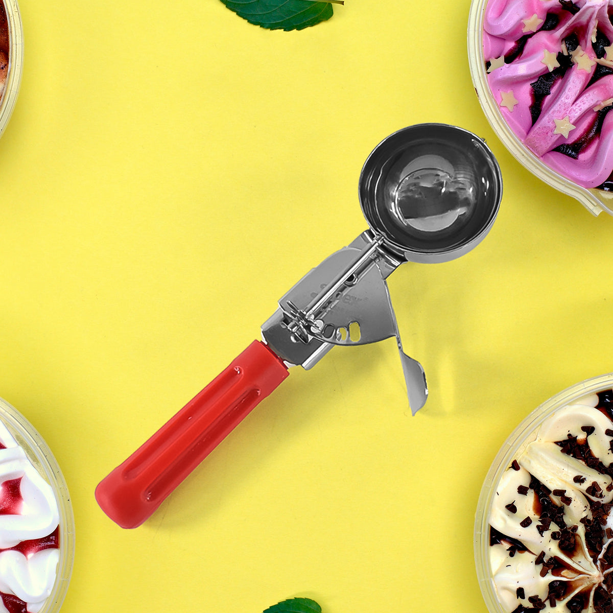 Apex Ice Cream Scoop  70 Ml Stainless Steel Head With Ergonomic Handle (1 Pc)