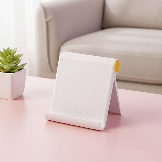 Plastic Foldable Desktop Mobile Stand (1 Pc  White)