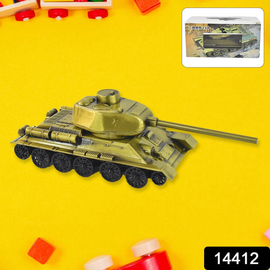 Side view of nostalgia-inspired Iron Art Tank metal craft