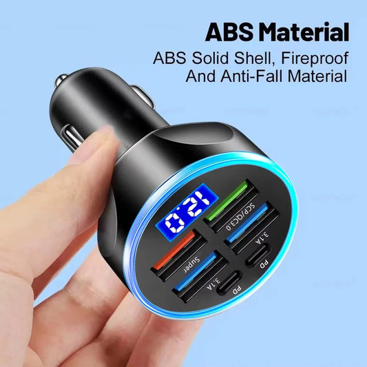 Multi-port Fast Car Charger For 12v24v Vehicles  4-usb Smart Adapter