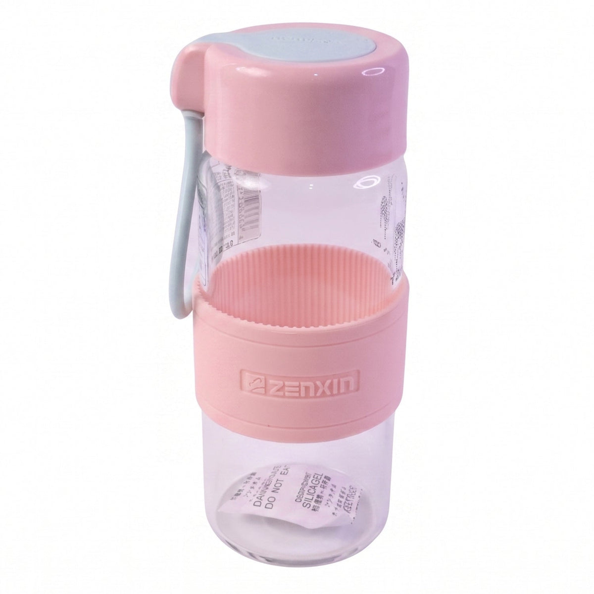 Portable Glass Water Bottle 230ml With Silicone Sleeve And Carry Strap (1 Pc)