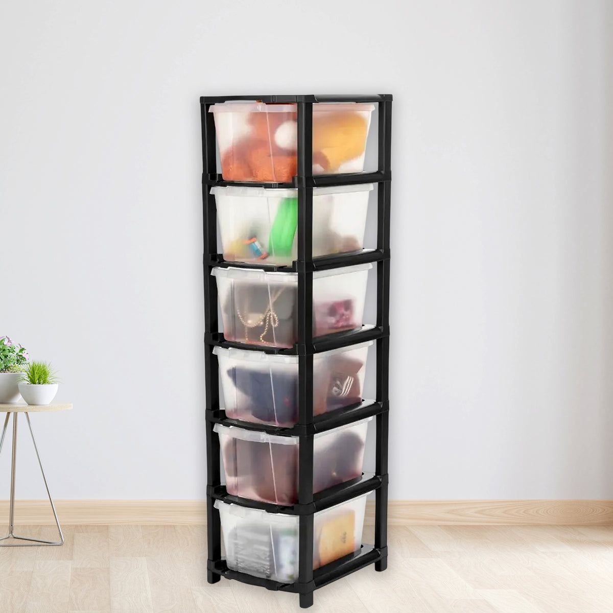 6-layer Modular Plastic Drawer Storage Cabinet