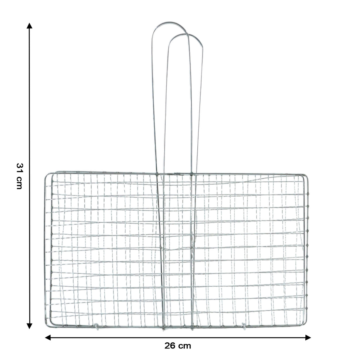 Heavy-duty Stainless-steel Barbecue Grill Basket (1 Pc)