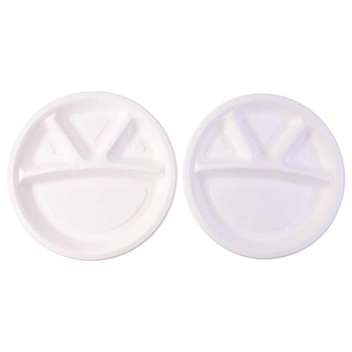 Vegnar 4 Compartment Disposable Food Serving Plate Set (10 Pc)