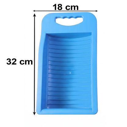 Portable Plastic Mini Washing Board With Soap Holder For Socks Laundry (1 Pc)