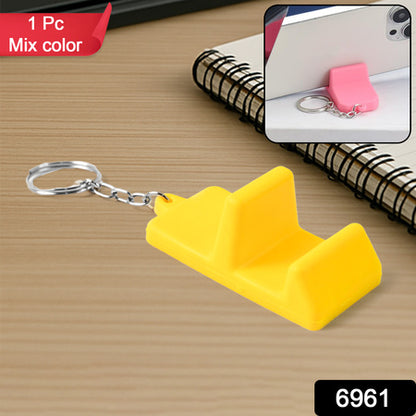 Plastic 2-in-1 Mobile Stand Keychain (1 Pc)