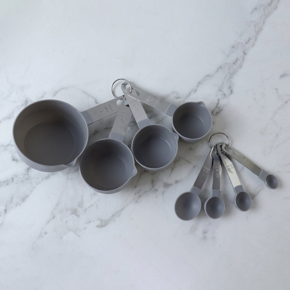 Plastic Measuring Cups And Spoons Set For Kitchen Baking Cooking (1 Set)