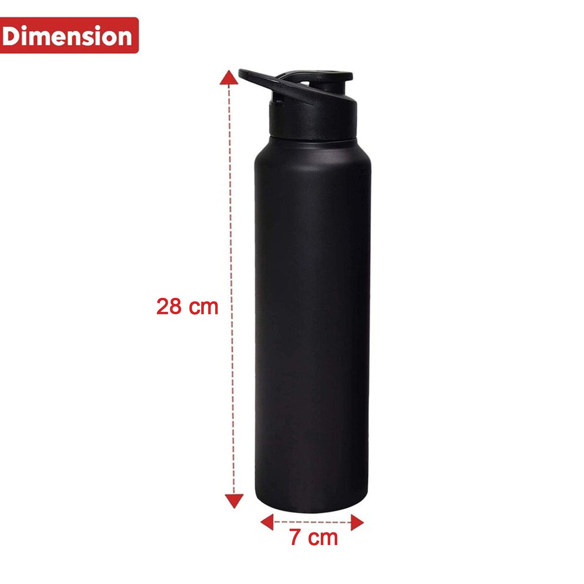 Stainless Steel 1000ml Flip-top Reusable Sports Water Bottle  1 Pc