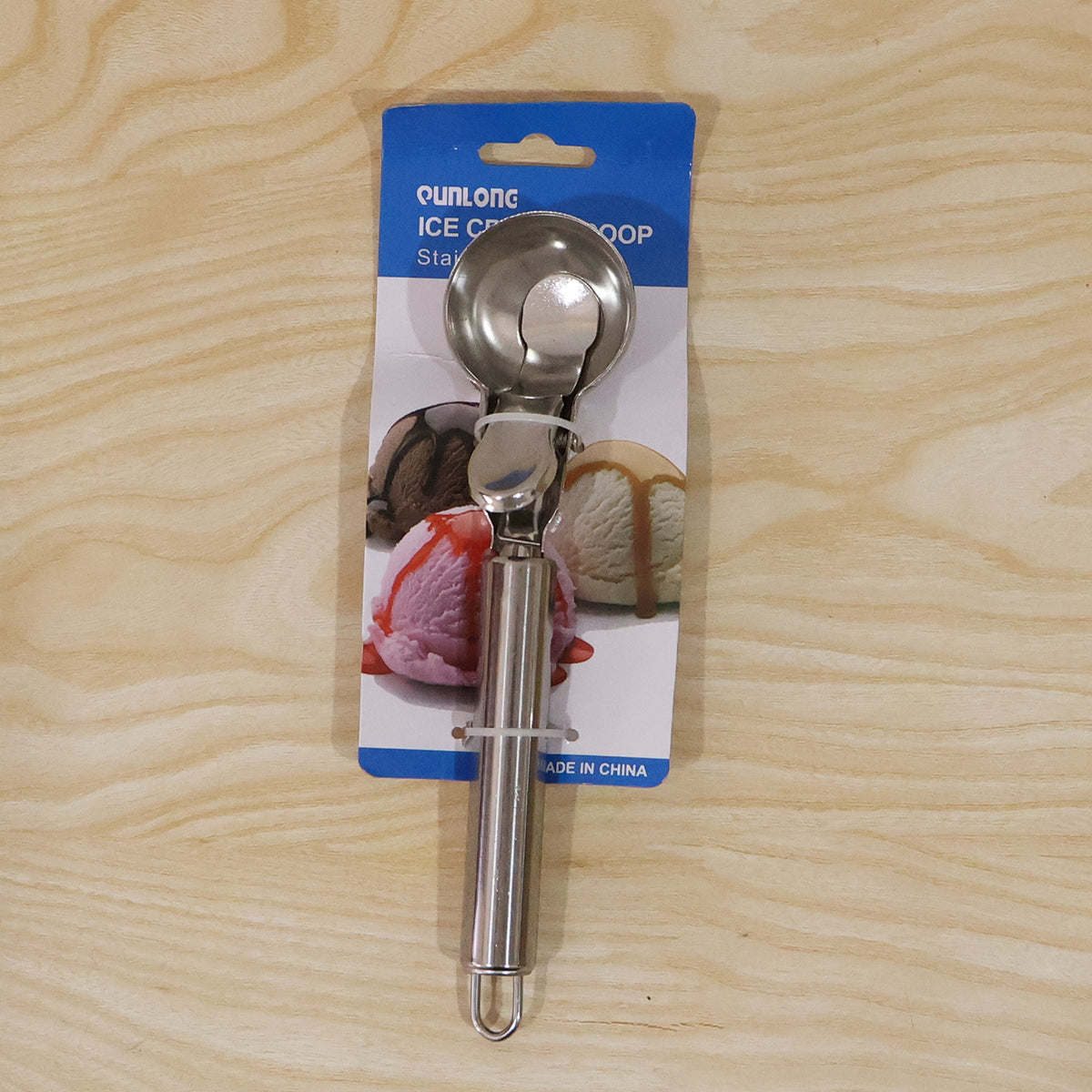 Stainless Steel Trigger Release Ice Cream Scoop Cookie Dough Scooper (1 Pc)