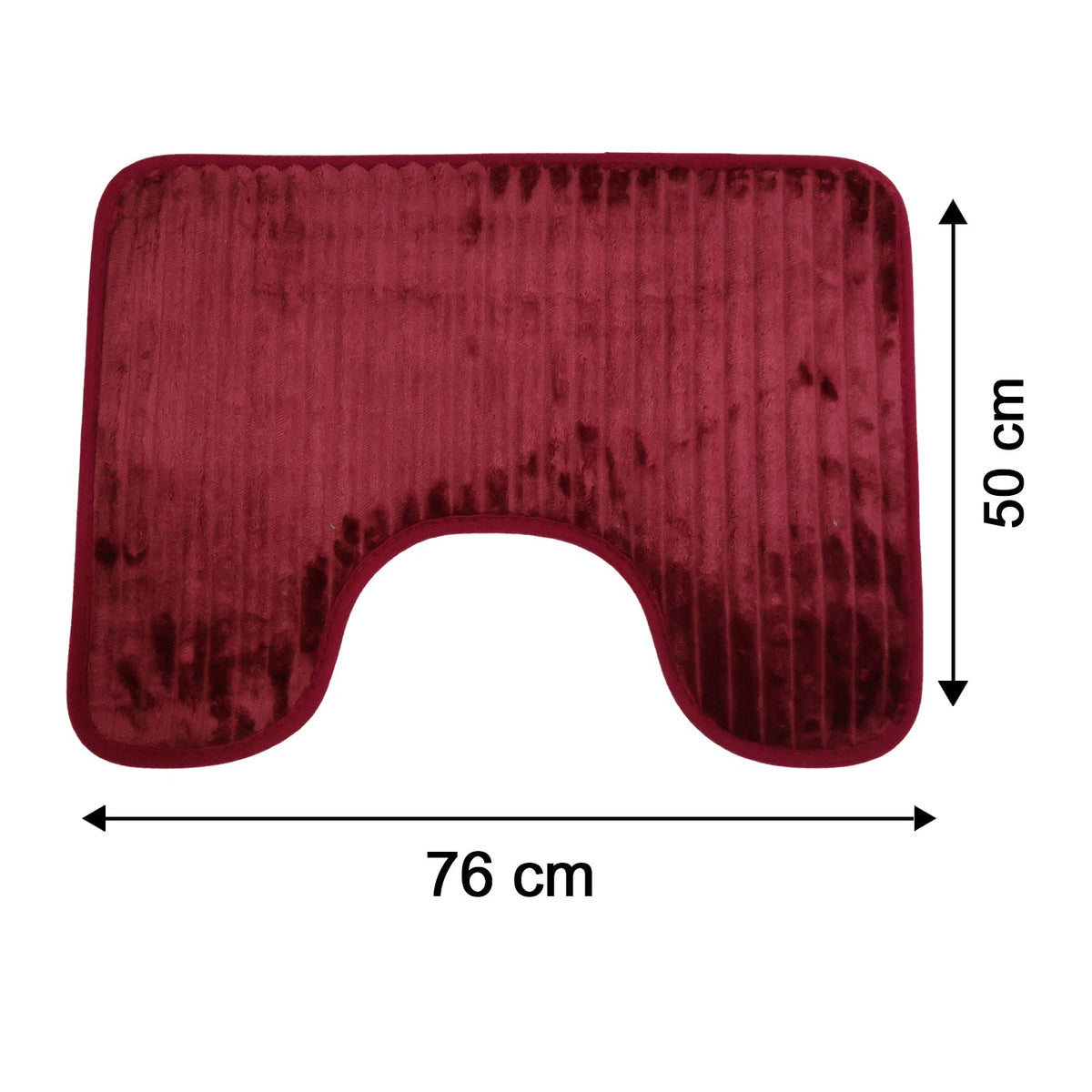 3 In 1 Anti Slip Bathroom Mat Set With Contour Mat And Lid Cover (3 Pc Set  Mix Color)