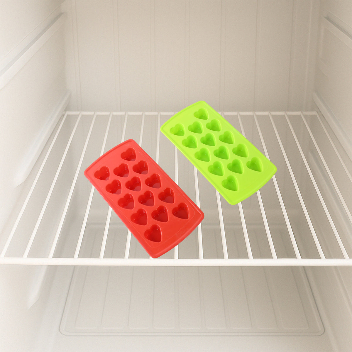 Plastic Ice Cube Tray Set (4 Pc)