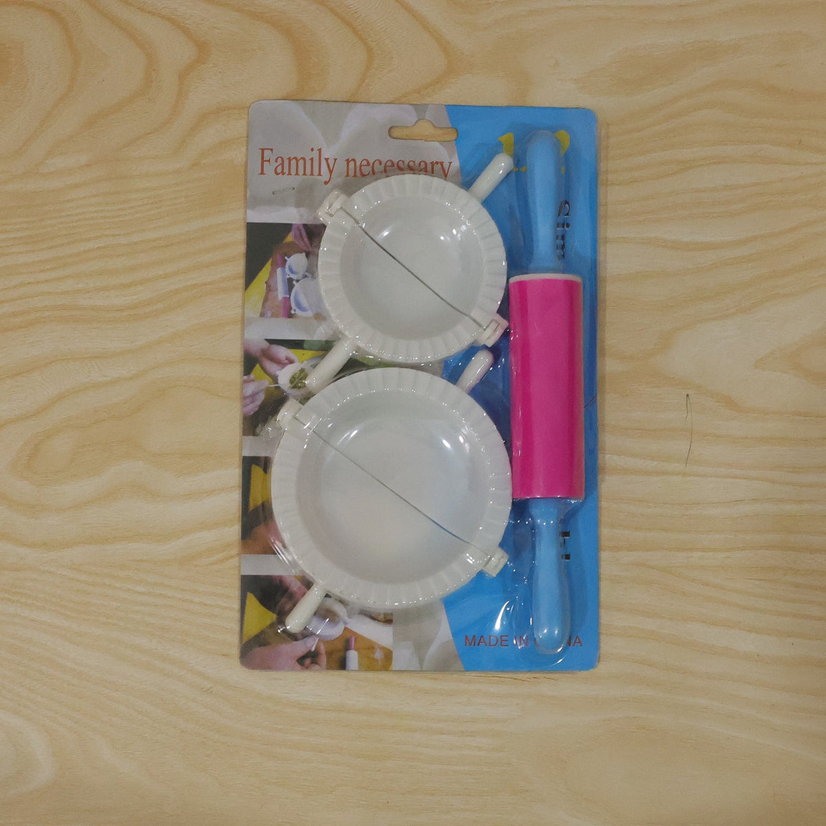 Dumpling Maker Mould Set With Mini Rolling Pin For Momo And Gujiya (1 Set)
