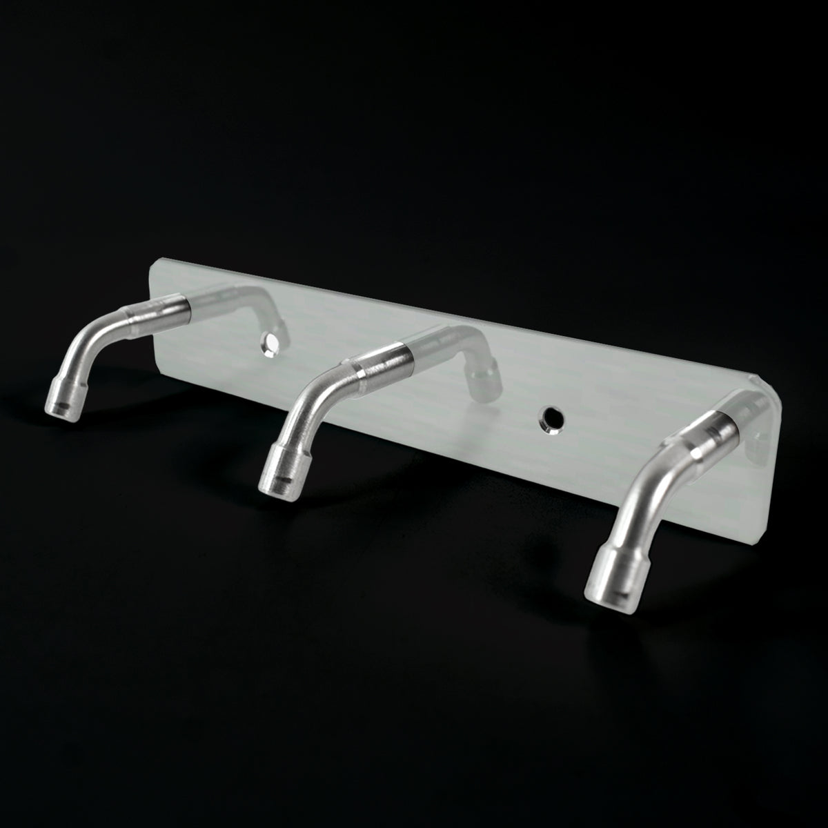 Stainless Steel Wall Mounted Coat 3 Hook Rack (14x3  1 Pc)