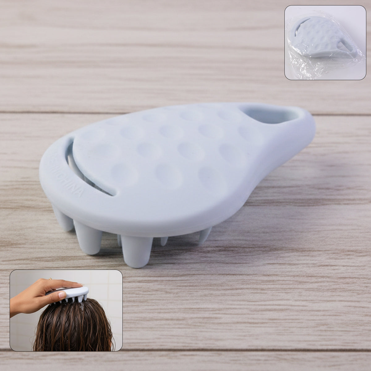 Premium Silicone Scalp Massager Shampoo Brush (1 Pc)