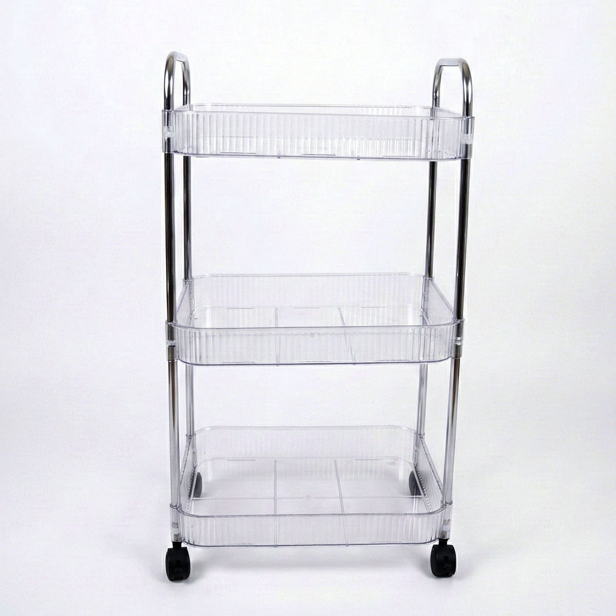 3 Layer Multipurpose Storage Trolley With Wheels