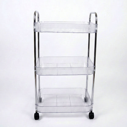 3 Layer Multipurpose Storage Trolley With Wheels