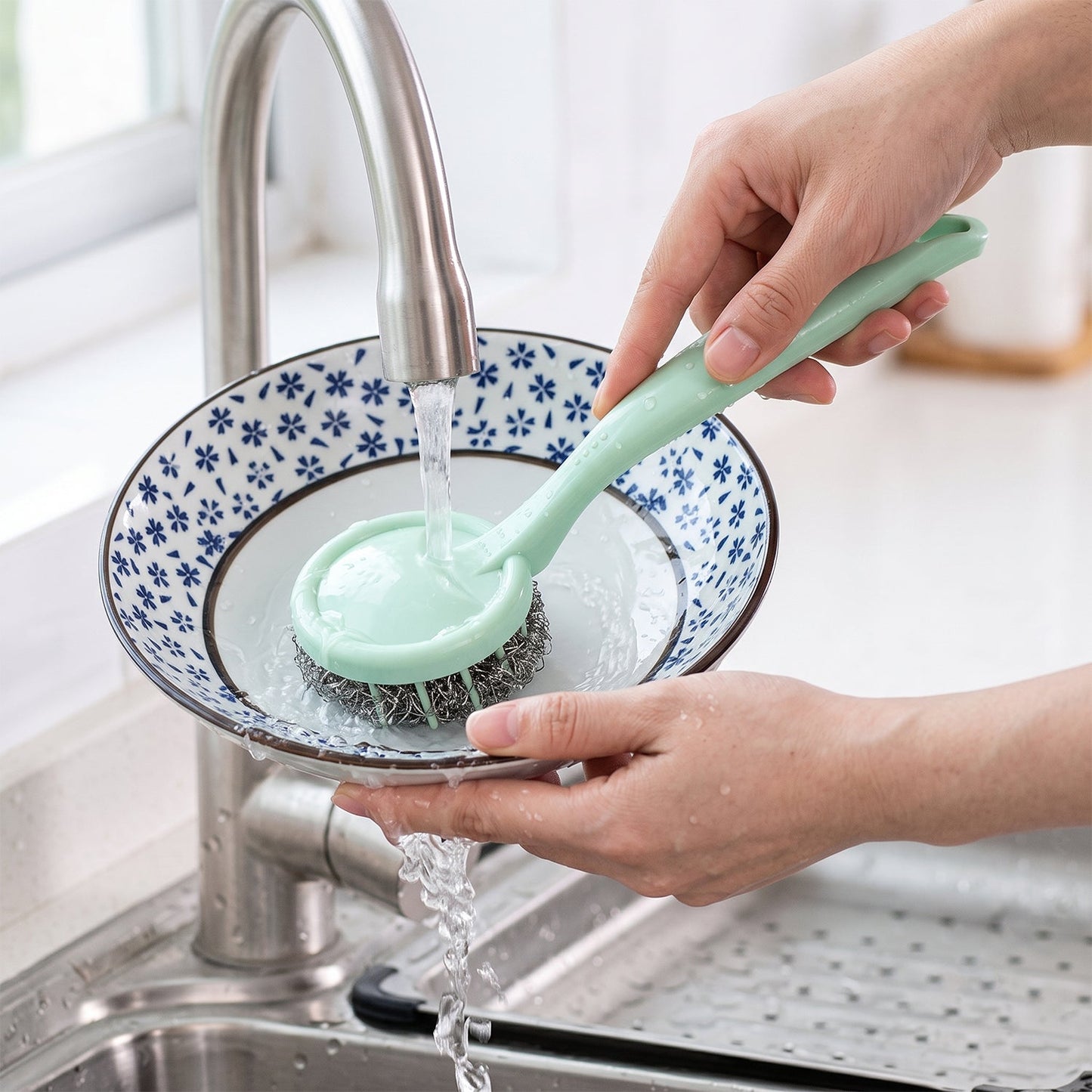 Kitchen Cleaning Set – 6-in-1 Stainless Steel Scrubber