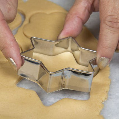 0813 Cookie Cutter Stainless Steel Cookie Cutter With Shape Heart Round Star And Flower (12 Pieces)