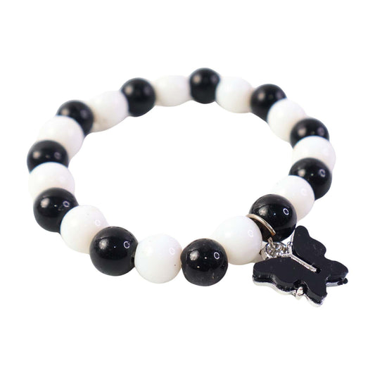Elegant Black And White Fancy Bracelet (1 Pc)