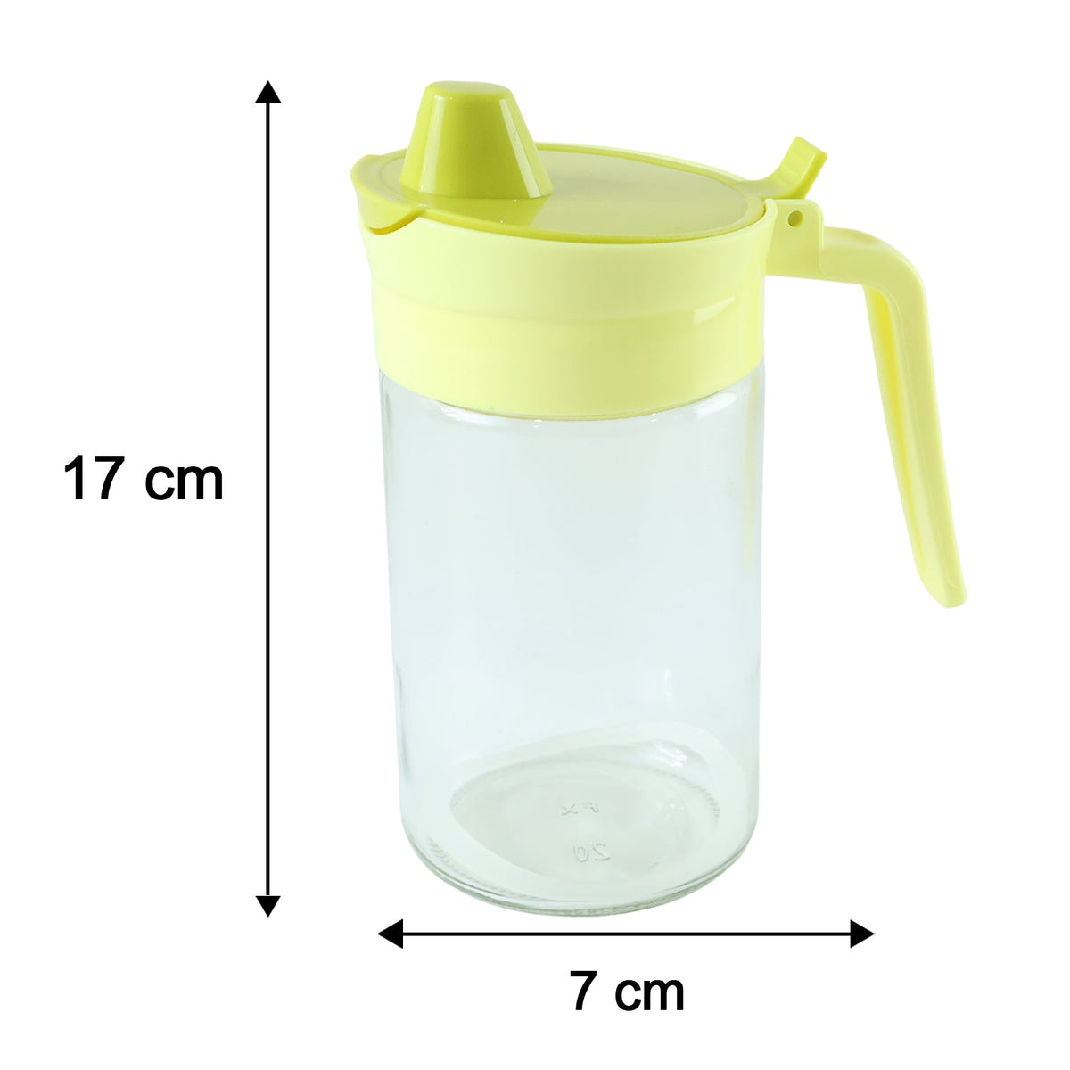 400 Ml Glass Oil Dispenser Bottle With Drip Free Lid For Kitchen (1 Pc)