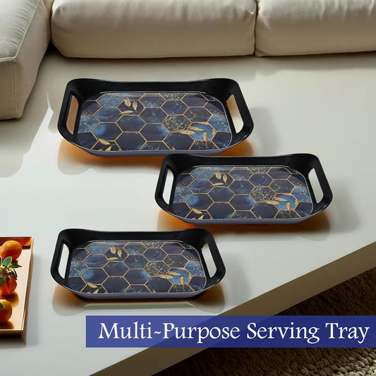 Premium Plastic Serving Tray (3 Pc)