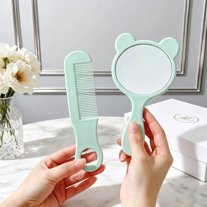 Comb And Mirror 2 In 1 Grooming Kit Cute Handheld Vanity Set For Girls (1 Set)