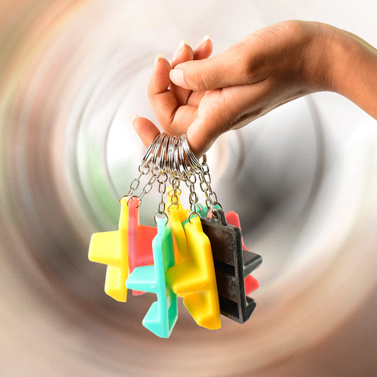 Plastic 2-in-1 Mobile Stand Keychain (9 Pc)