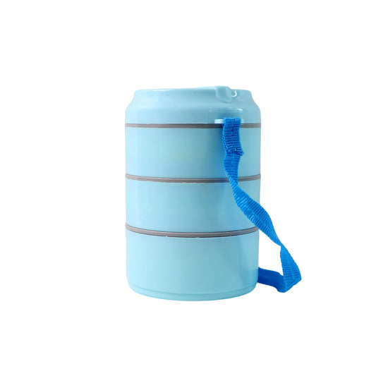 3 Layer Insulated Lunch Box Set With Handle  Strap - (Set)