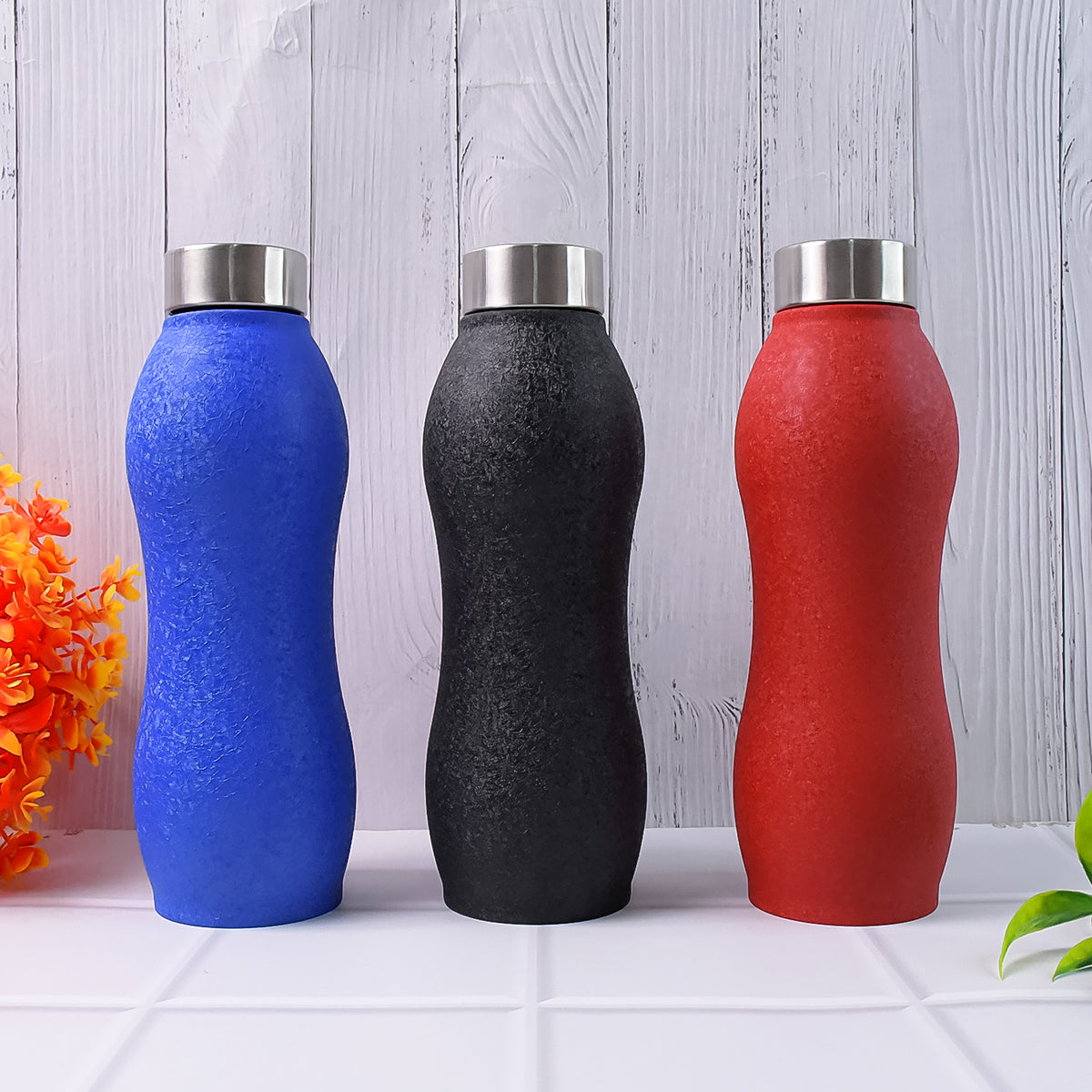 Stainless Steel Water Bottle (1000ml  Mix Colour  1 Pc  Crocodile)