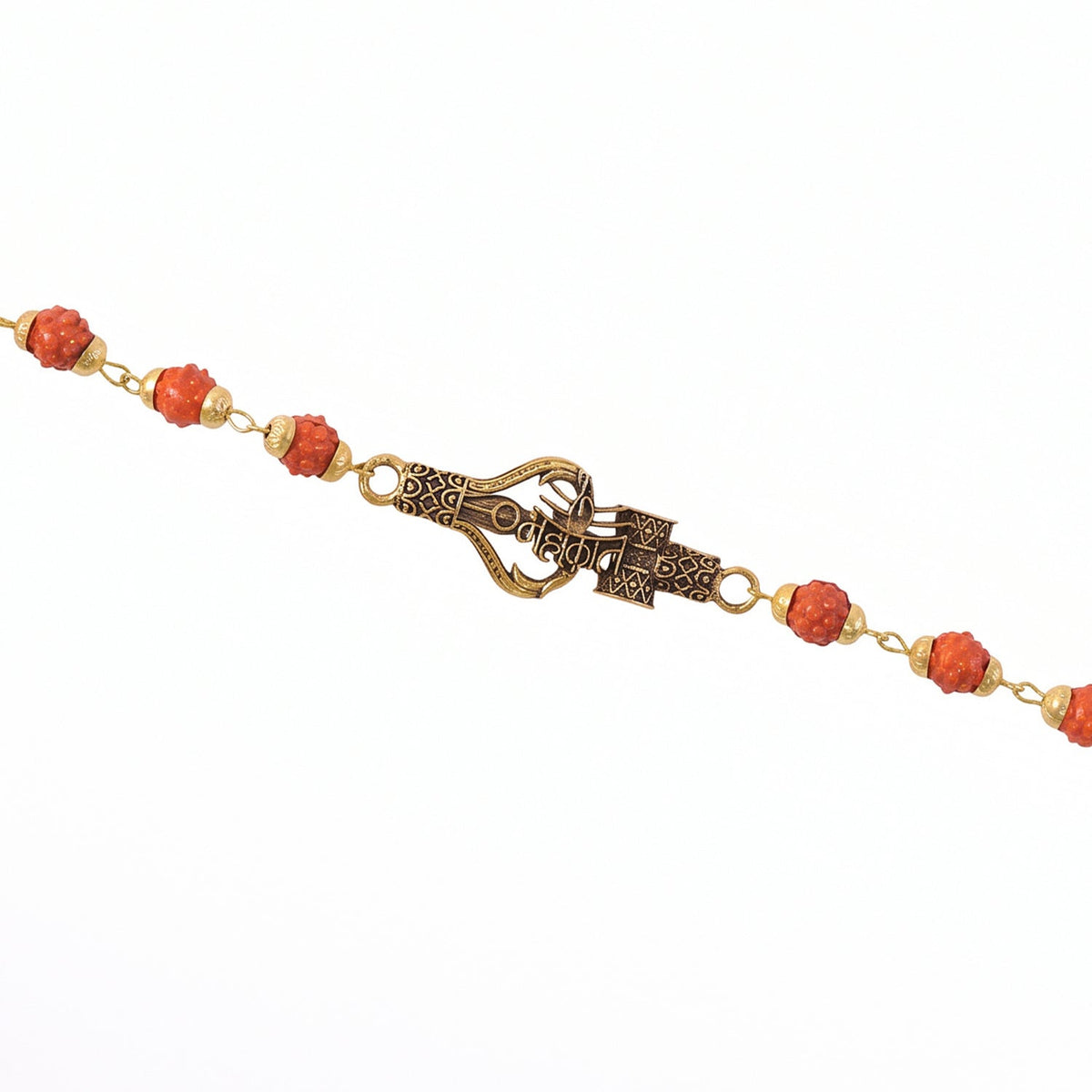 Mahakal Trishul Damru Rudraksha Rakhi Oxidized Pendant Rakhi For Brother (1 Pc)