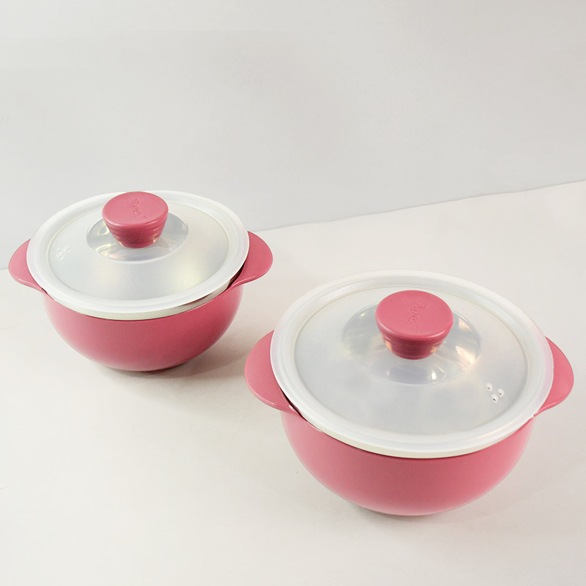 Apex Premium Plastic Serving Bowl Set With Lids (2 Pc)