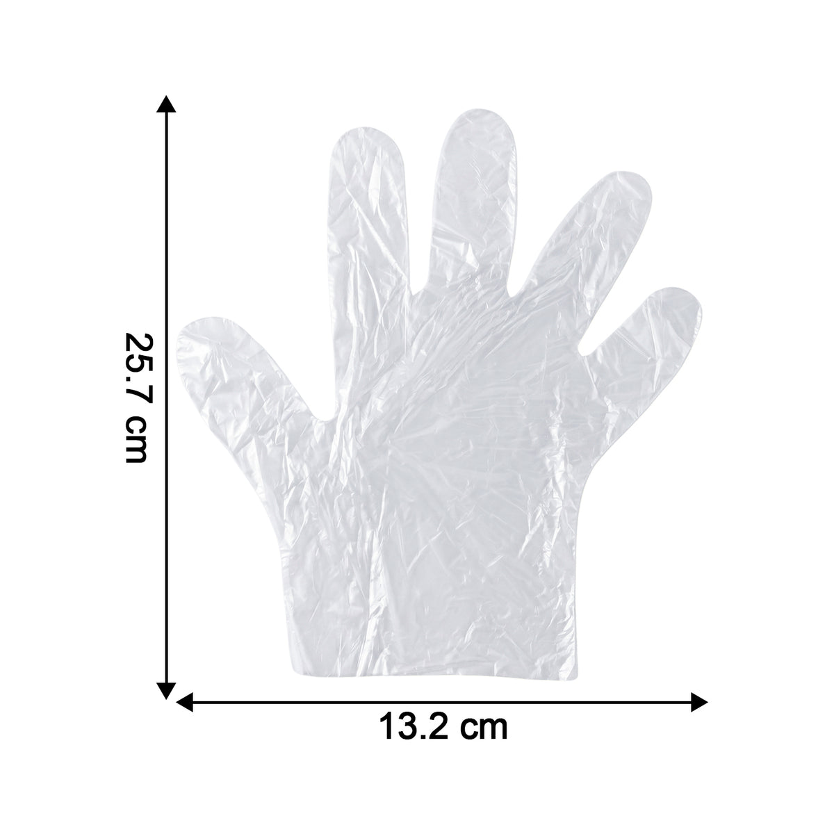 Disposable Clear Plastic Gloves (100  Pc Medium)