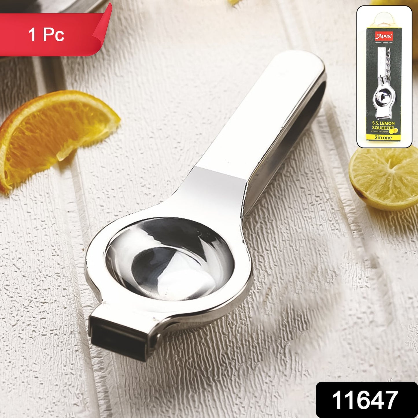 Heavy duty stainless steel lemon press squeezer for kitchen use