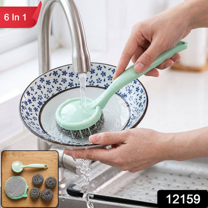 Kitchen Cleaning Set – 6-in-1 Stainless Steel Scrubber