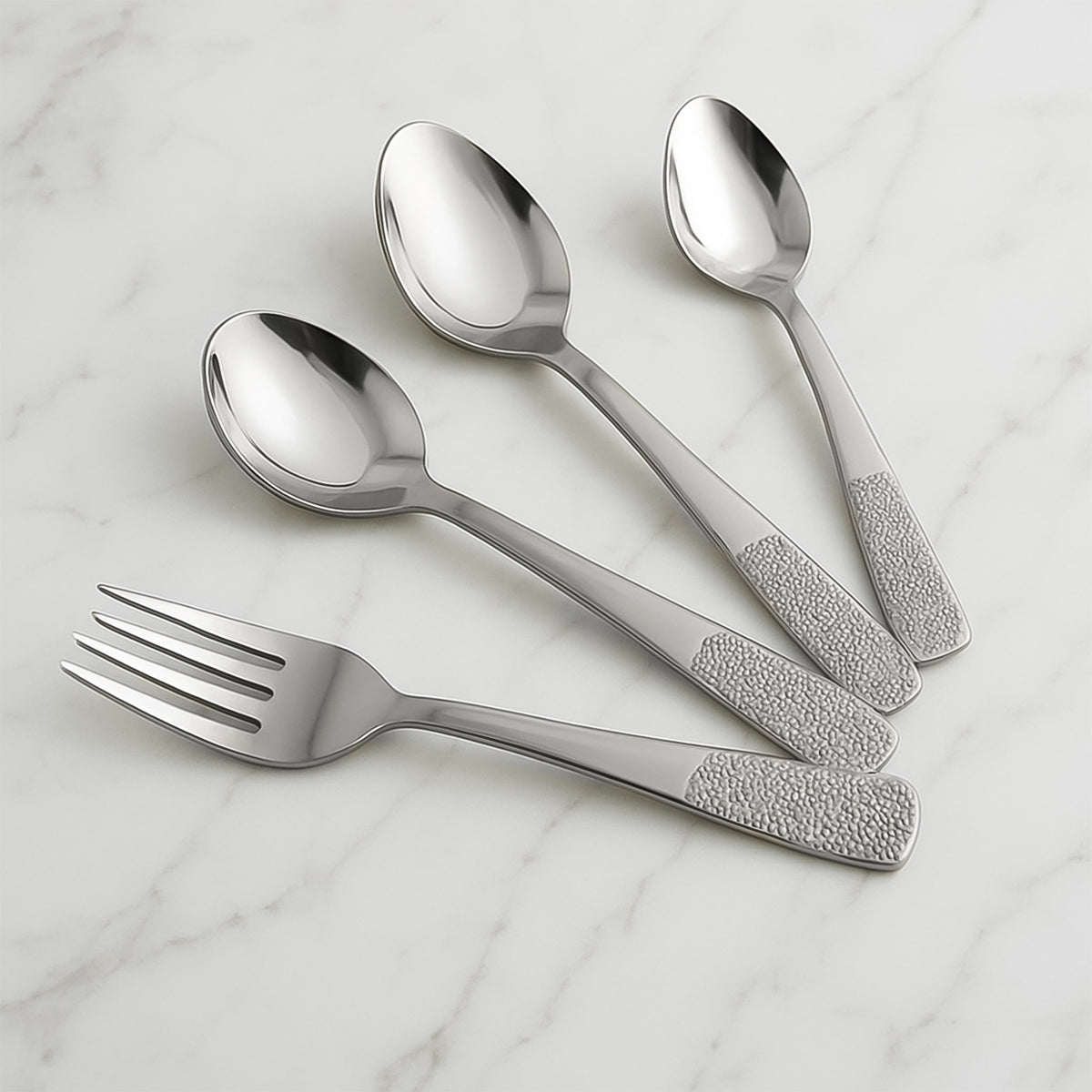 Stainless Steel Cutlery Set With Elegant Storage Stand (24 Pc)