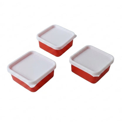 Mini Plastic Food Storage Container With Lid Set (3 Pc)