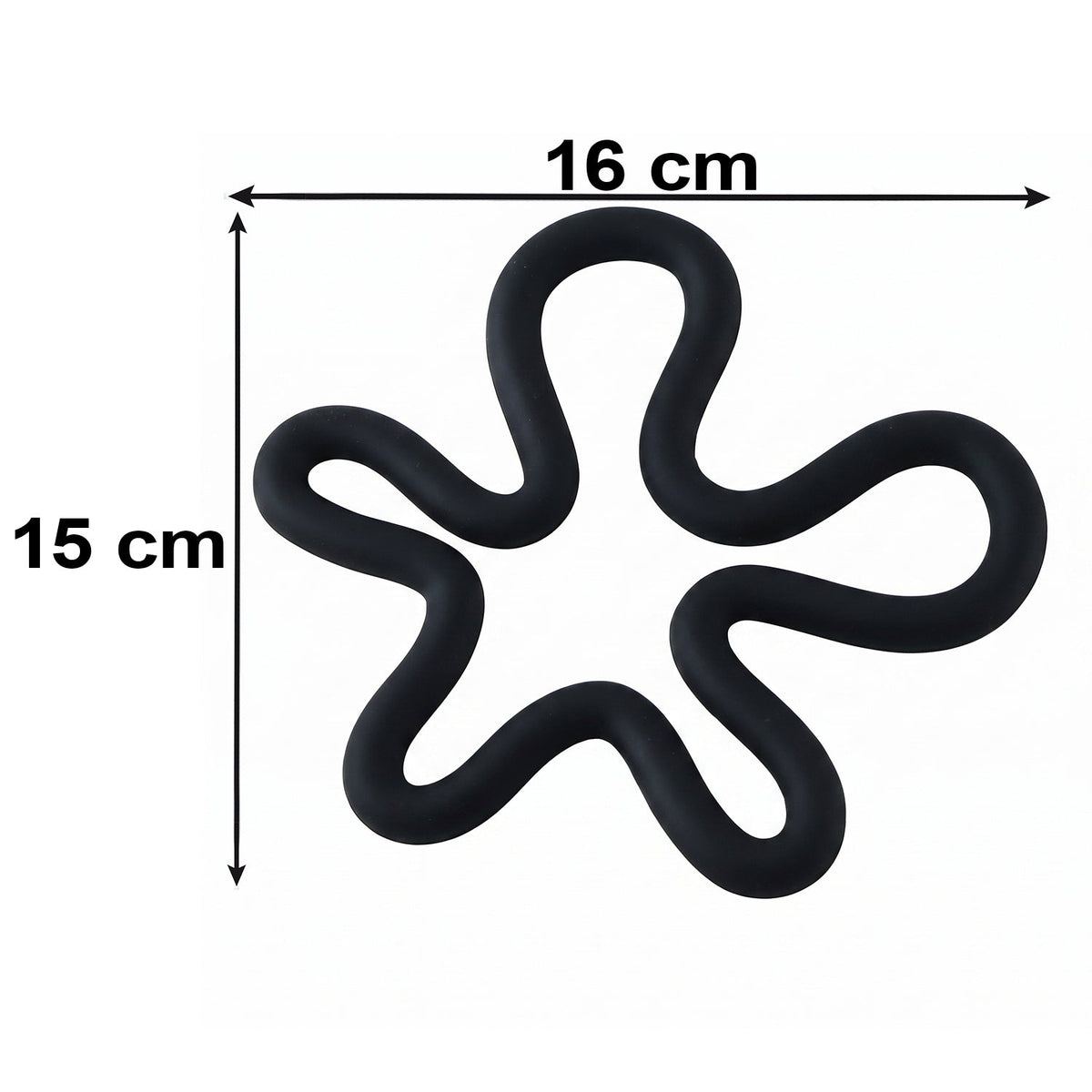 Silicone Flower Shape Hot Pot Holder Trivet Mat 16x15 Cm For Kitchen (1 Pc)