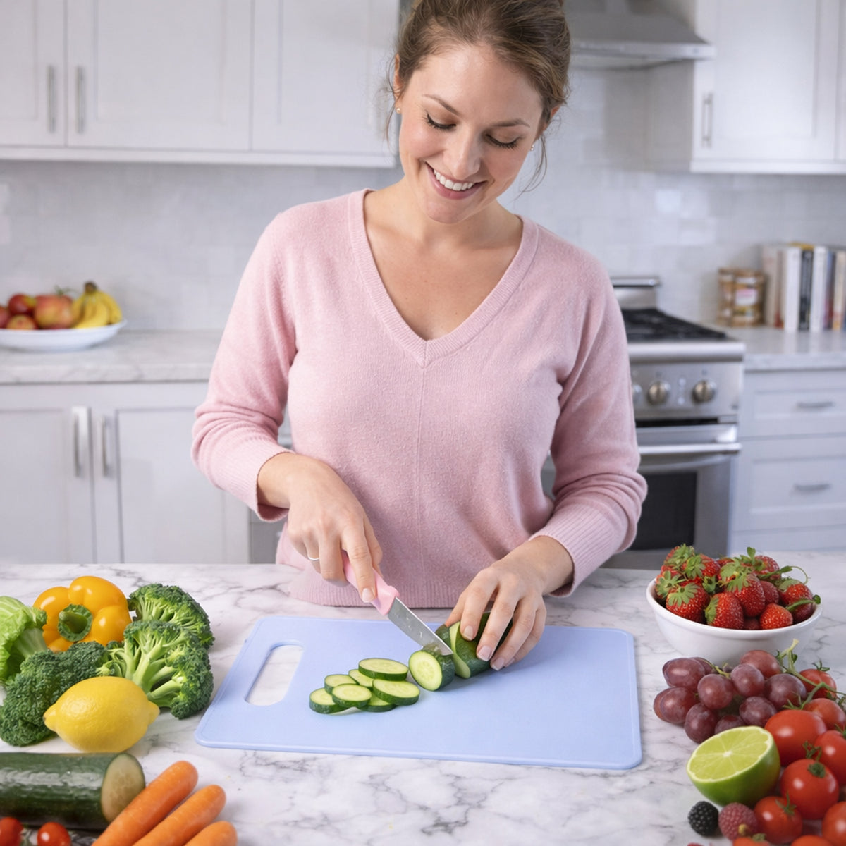 3 In 1 Multipurpose Kitchen Fruit  Vegetable Cutting Board Set